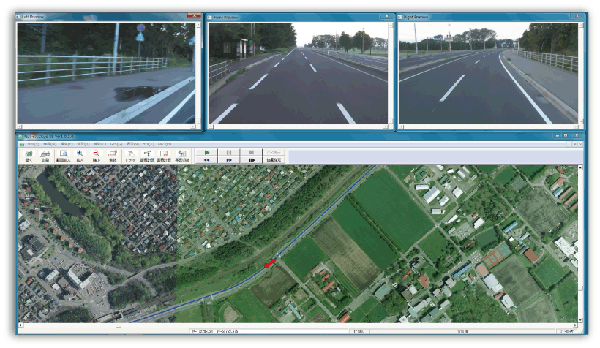 道路撮影動画と地図の連携