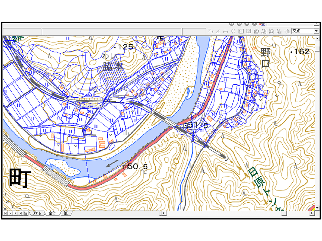 地理院地図を背景に表示