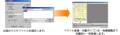 公図データを画地データに変換